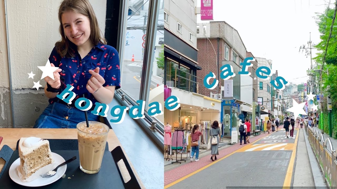 {nsliy korea vlog #3} first day of korean class and hongdae cafes