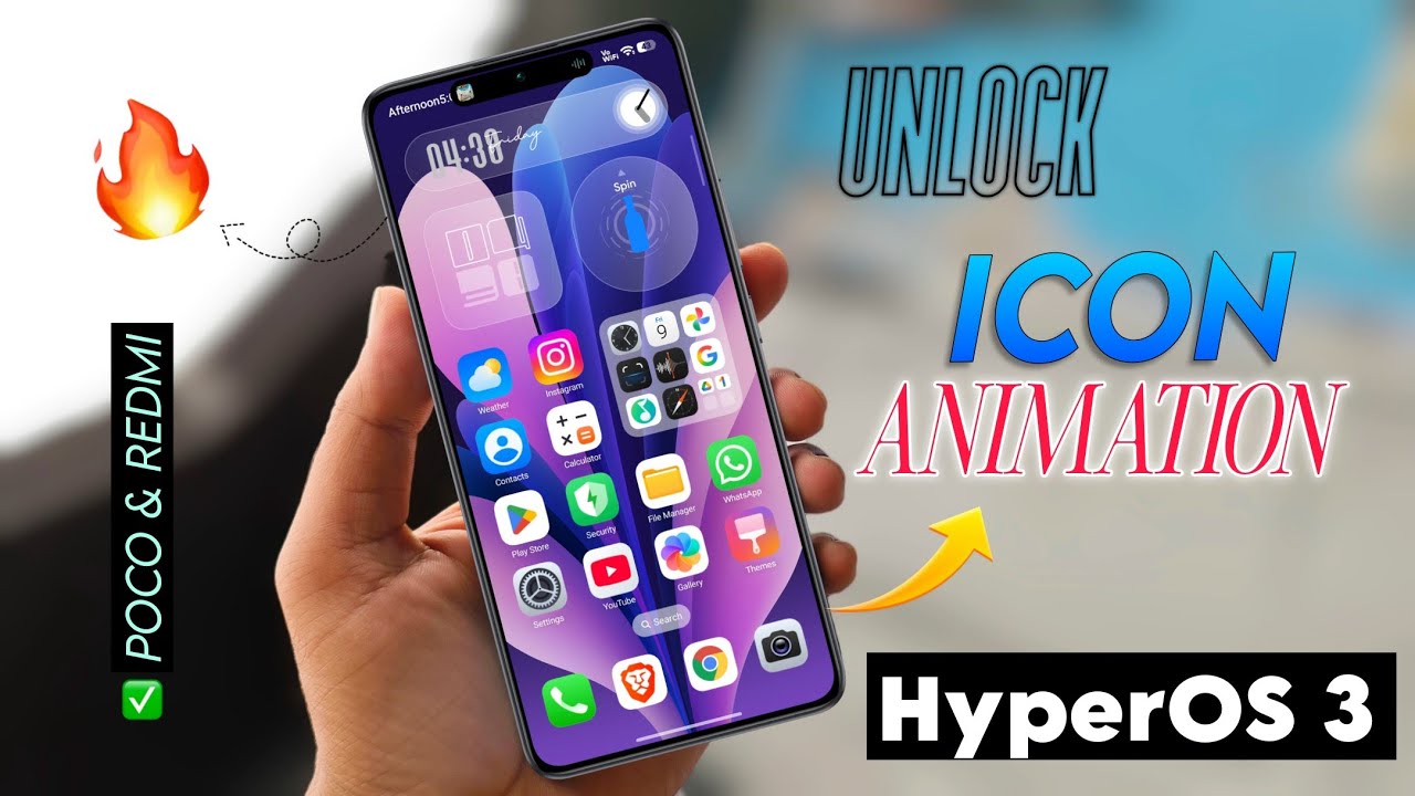 Unlock Icon Animation In Xaiomi HyperOS 3 Icons ✅ icon Animation Apply In Any Redmi & Poco Phone's 