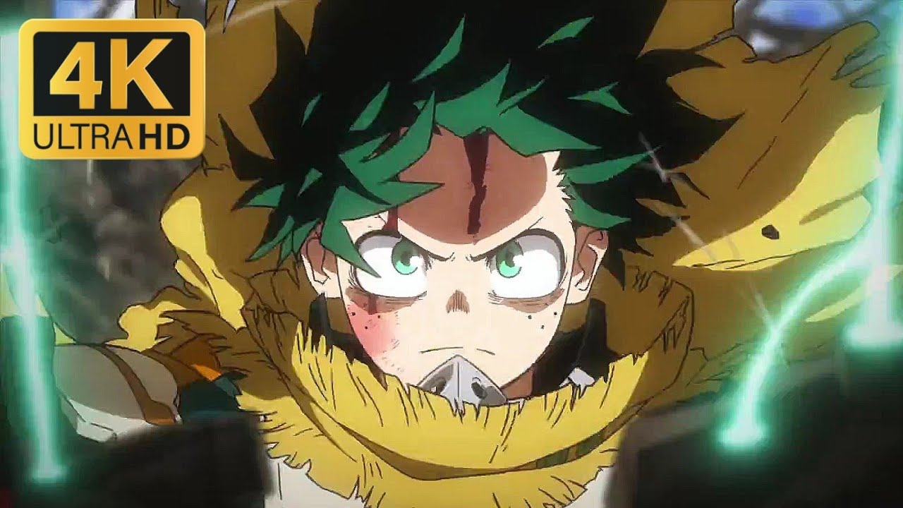 Deku, Bakugo & Shoto Vs Dark Might English Dub ~ MHA You're Next「4K」