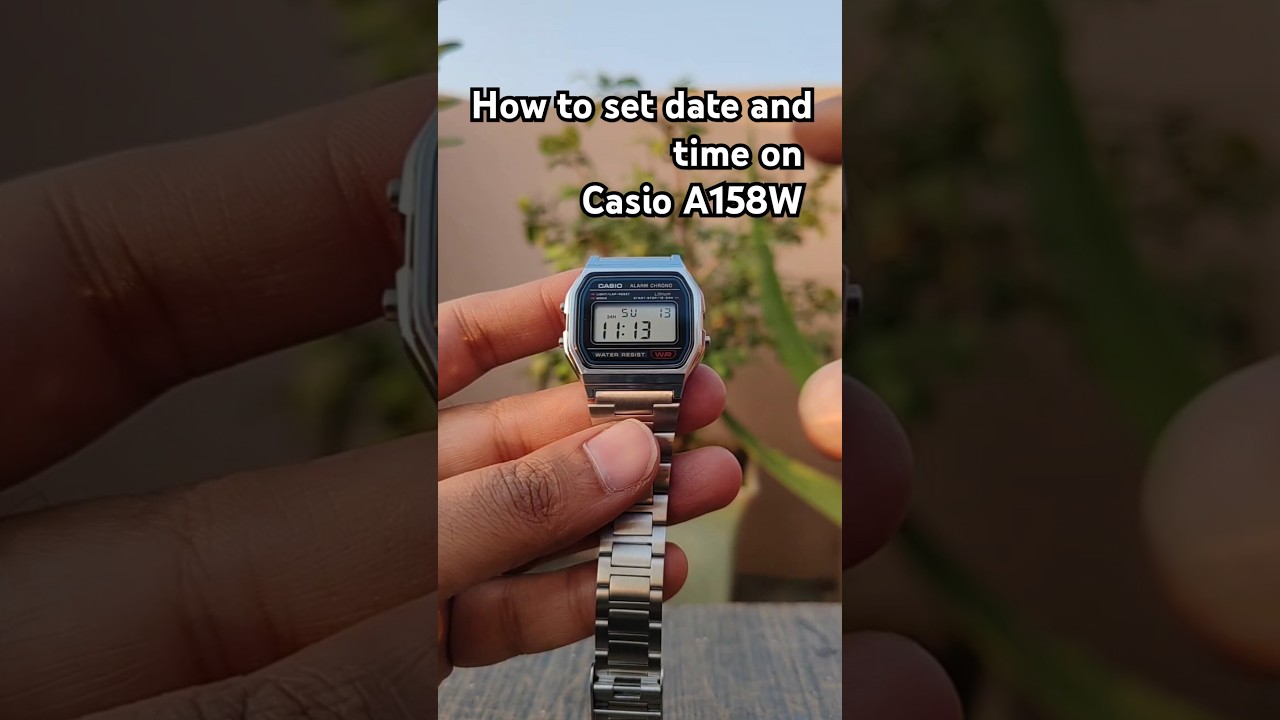 Цифровые часы Casio A158W &mdash; Как установить дату и время? #цифровыечасы #casioa158w #часыcasio