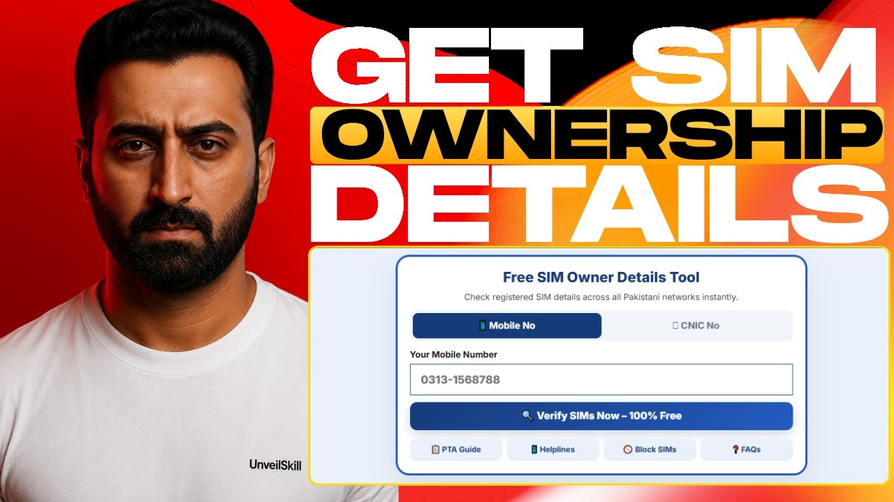Find SIM Owner Details in Pakistan 2026 | 100% Legal & Easy Methods (New Working Websites)