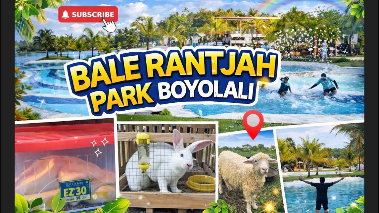 🔴#340 Bale Rantjah Park Boyolali‼️  Kolam Renang Pantai, Kelinci, Domba, Ular, Ikan