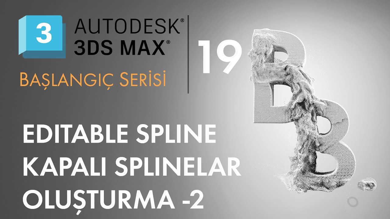 3ds Max Dersleri #19 I Editable Spline (Line) Kapalı Splinelar Oluşturma -2