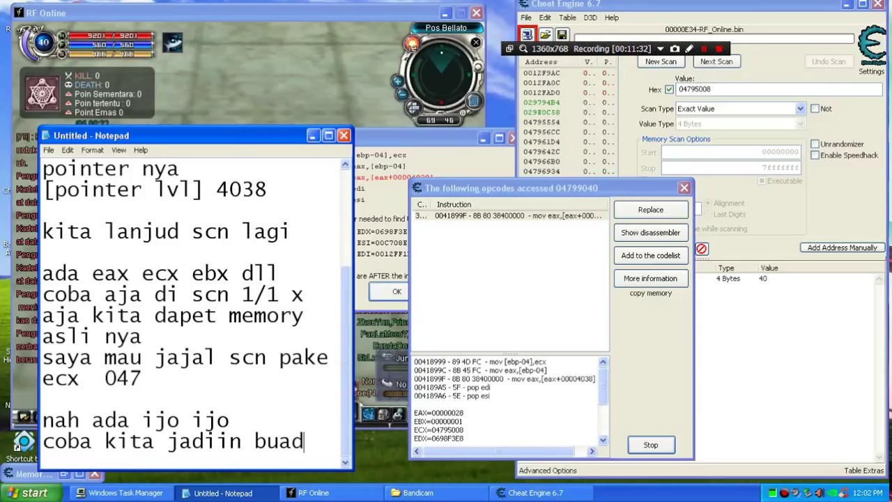 Membuad Cheat table RF online pake step 8 2018 02 07 11 51 15 625