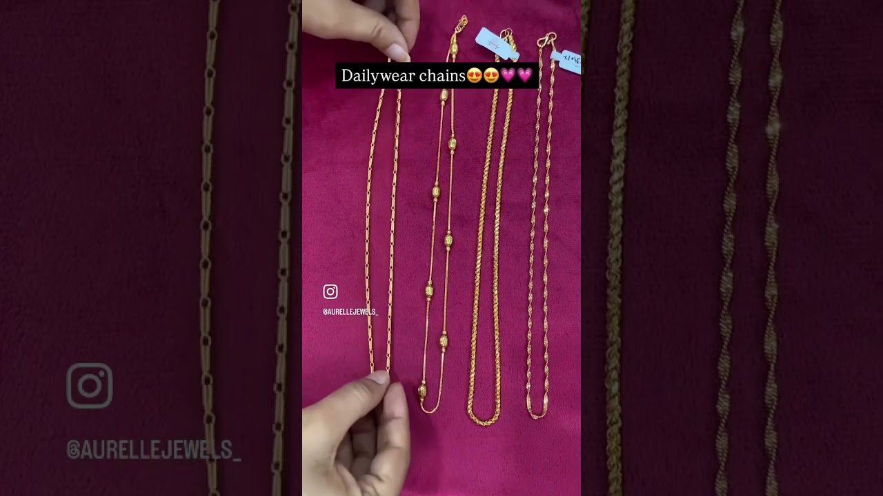 Choose one for you 💗😍 #aurellejewels #jewelry #necklace #chains #shorts #fy #dailywearjewellery