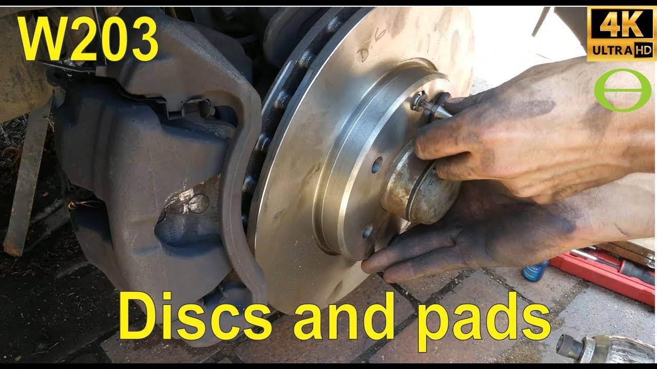How to change front discs and brakes on a c-class Mercedes (w203)