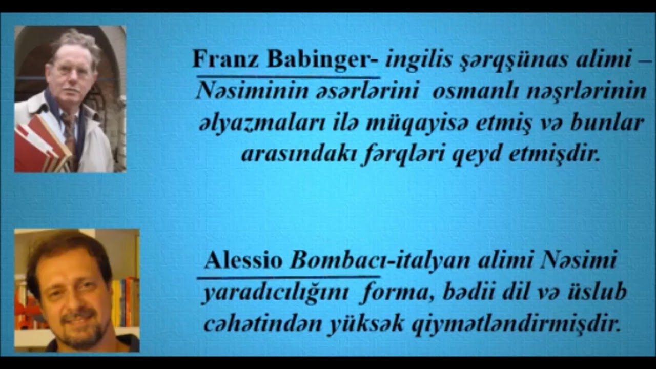İmadəddin Nəsimi - 650 il . ( Faiq Heydərov )