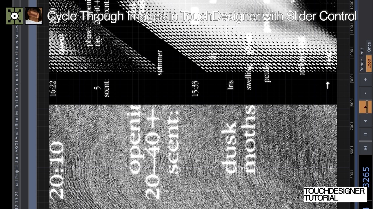 how to cycle through images in touchdesigner with slider control | tutorial