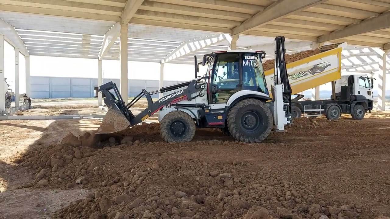 Supra K4 Hidromek Bekoloder Bina İçi Dolgu Çalışması || HMK 102B Backhoeloader || Hidromek Kepçe