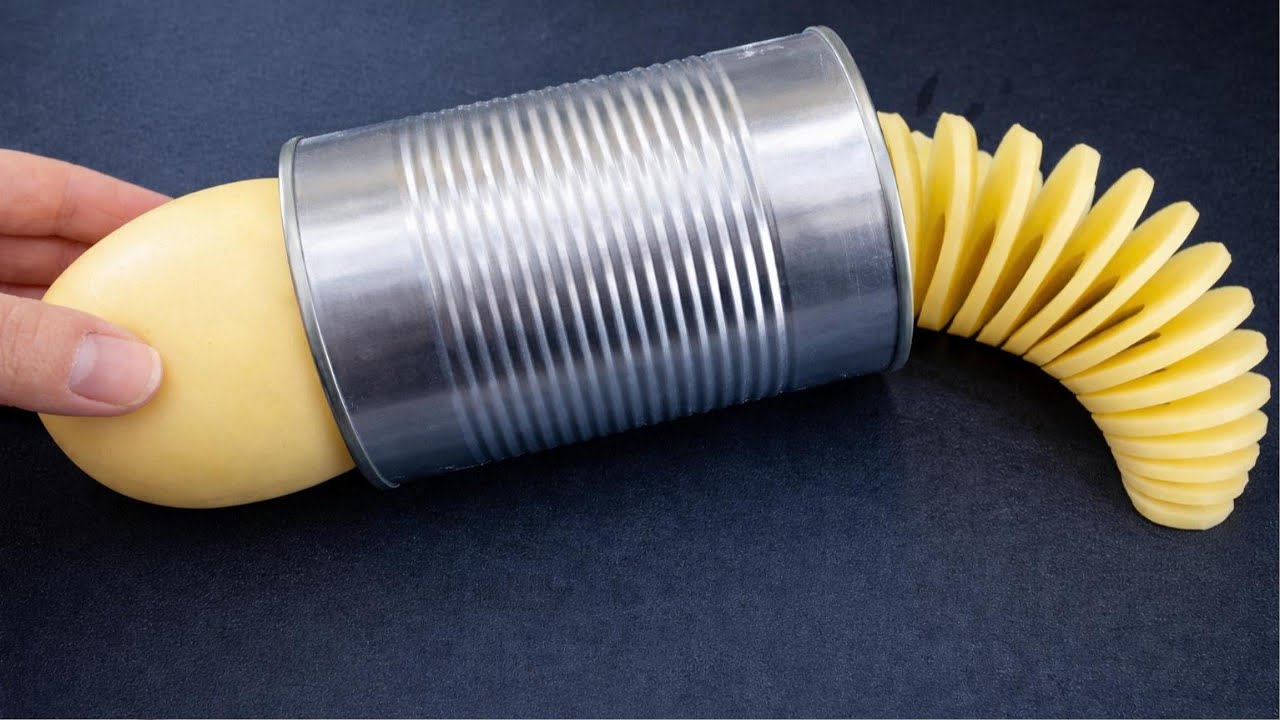 Spiral Potato Cutter Machine – How to Make a Spring-Shaped Potato Cutter at Home.
