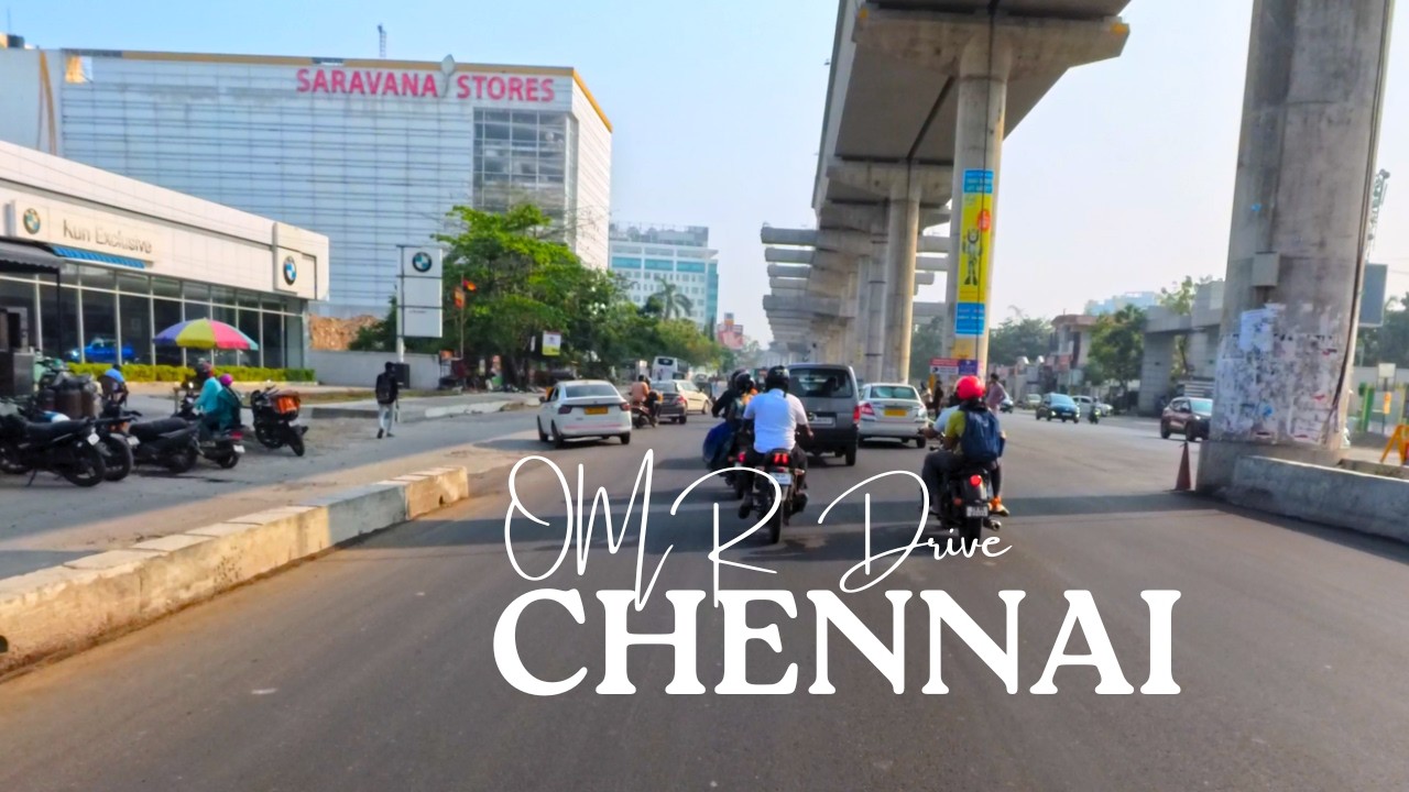 Chennai OMR to ECR City Drive | Metro Construction Route [4K]