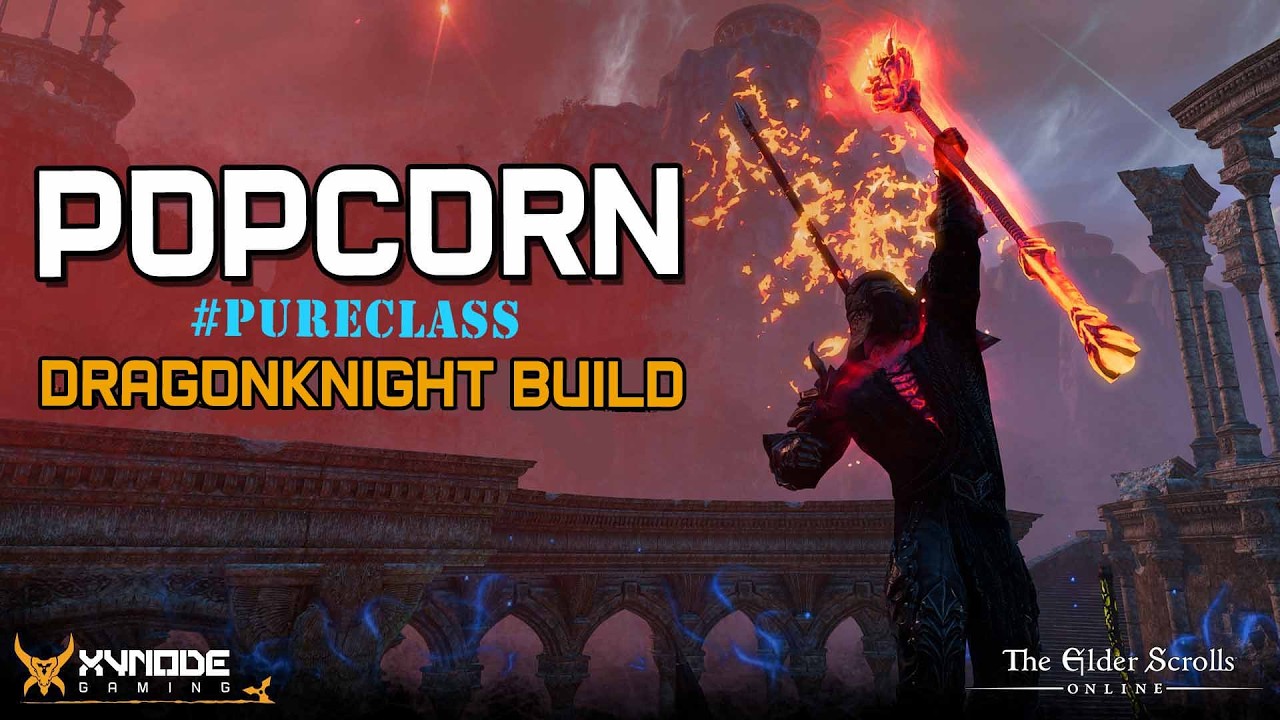 ESO - POPCORN - One Bar Heavy Attack Dragonknight Build - U49