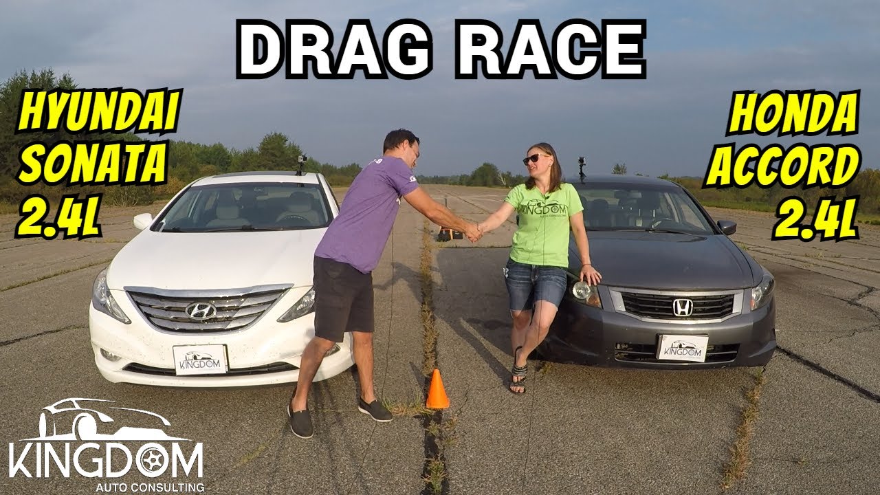 Honda Accord против Hyundai Sonata: дрэг-рейсинг!