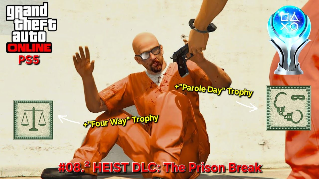 Grand Theft Auto V (PS5/100%/Platinum Trophy) #08.² HEIST DLC|The Prison Break