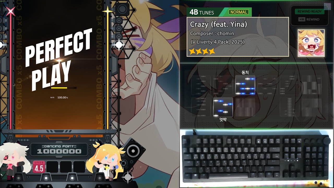 [DJMAX RESPECT V] Crazy (feat. Yina) | 4B NM | ★4