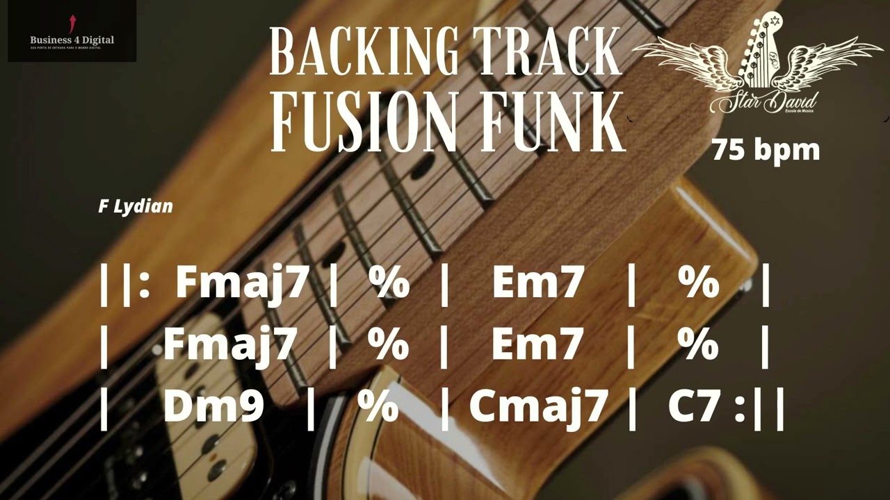 Backing Track Fusion Funk in F Lydian