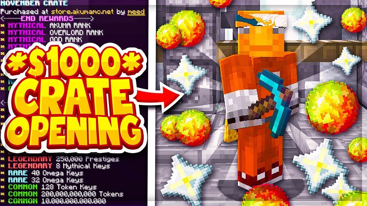 We opened $1000 worth of CRATES on Minecraft OP Prisons! | Minecraft Prison | AkumaMC [27]