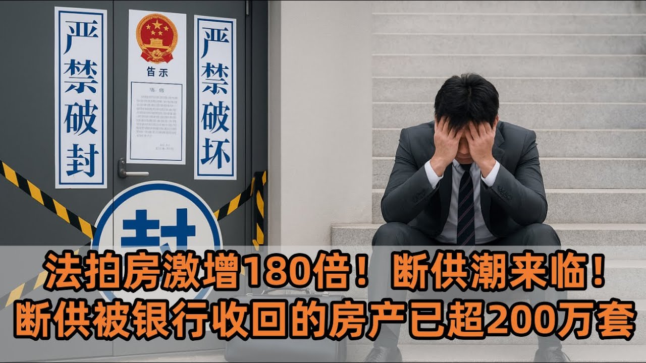 法拍房激增180倍！断供潮来临！2025年前四个月法拍房总成交额831.4亿元|法拍房见证了时代的血泪，普通人该如何自救
