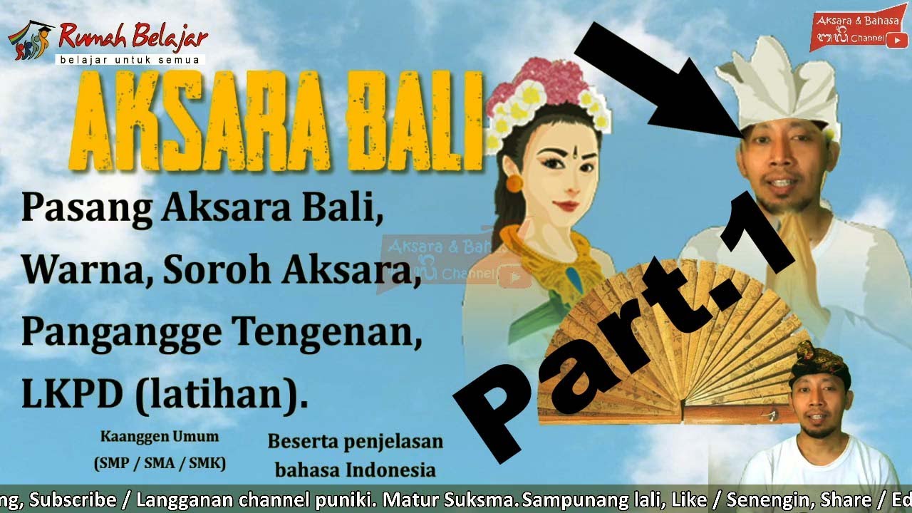 Materi Pasang Aksara Bali | Pangangge Tengenan penjelasan Bahasa Indonesia | Bahasa Bali Part 1