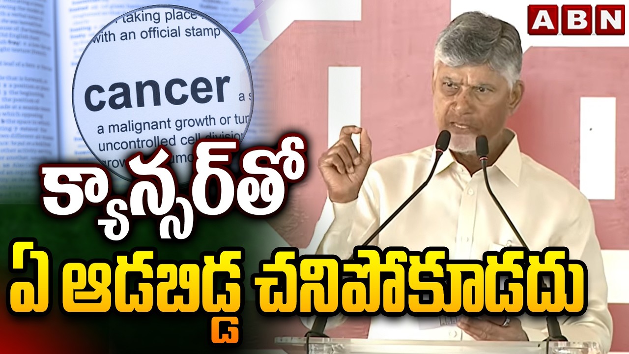 క్యాన్సర్ తో ఏ ఆడబిడ్డ చనిపోకూడదు | Cm Chandrababu about HPV Vaccine | ABN Telugu