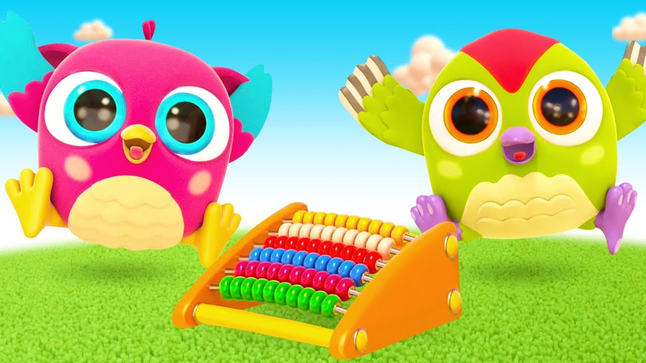Peck Peck the Woodpecker broke the abacus, and Hop Hop the Owl helps him fix it.