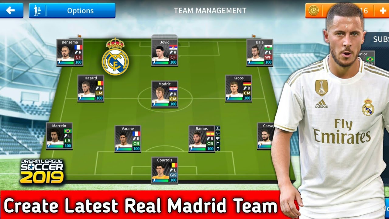 How To Create Latest Real Madrid Team In Dream League Soccer 2019