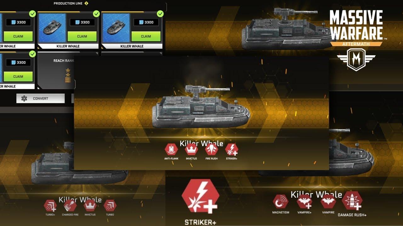 Killer Whale with  Striker+! Blueprint Collection & Random Skill | #20th attempt | Massive Warfare