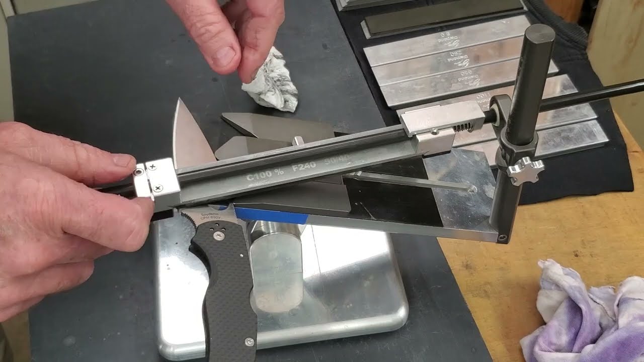 Edge Pro Matrix and Venev Orion diamond stone comparison on S90V