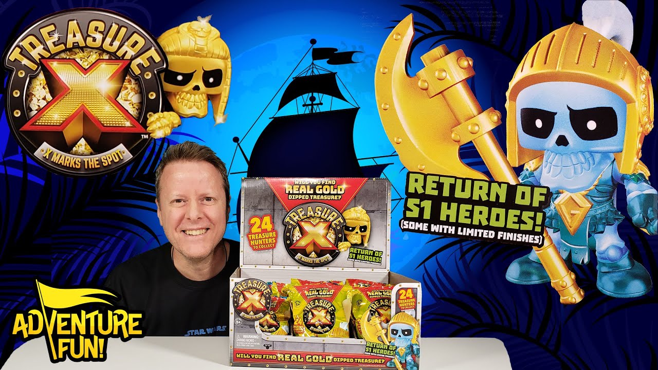 24 Treasure X Gold Heroes Season 1 Returns, Series 5 Hunters, Adventure Fun Toy review!