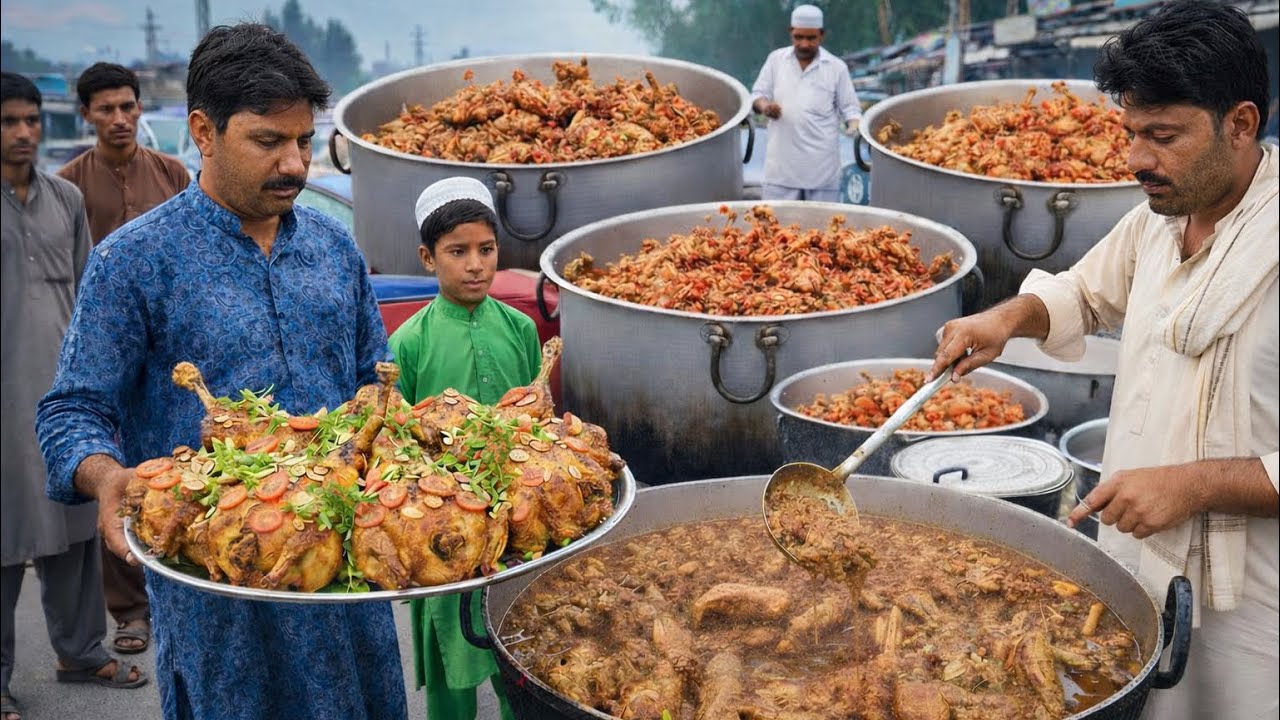 Peshawar Famous Steamed Chicken Daga | Viral Street Food ASMR | Full Recipe & Making