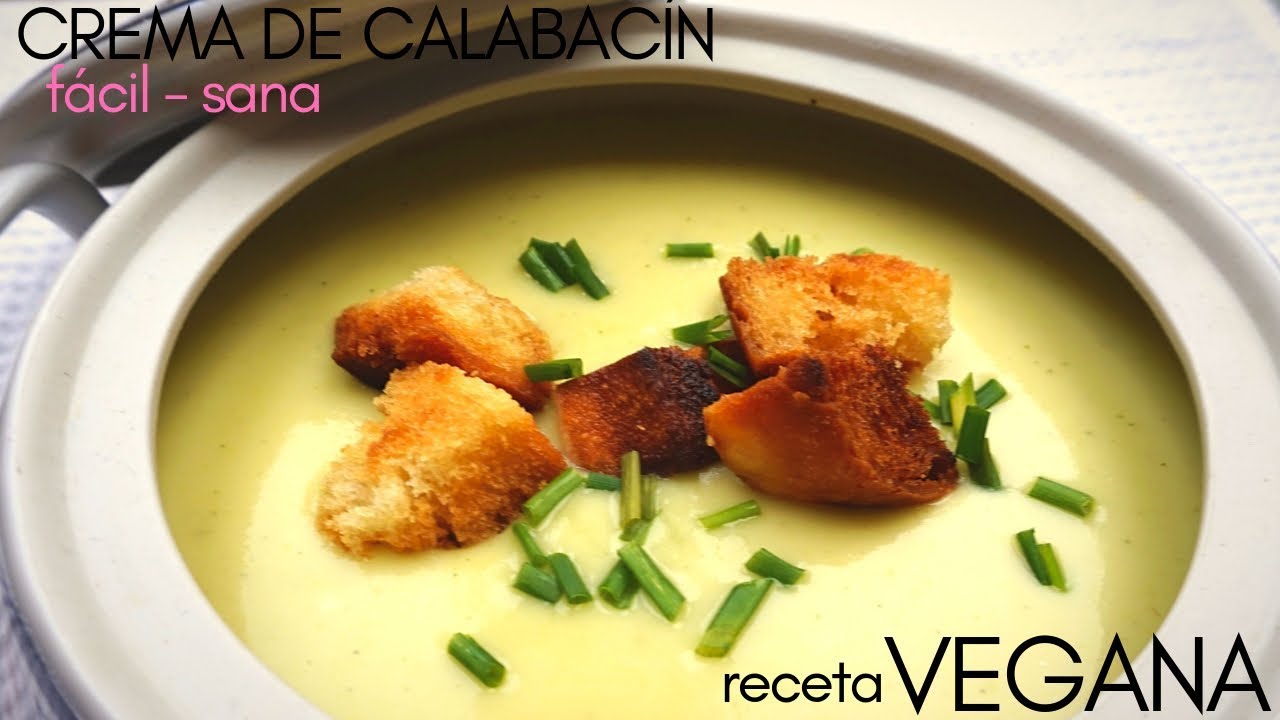 Crema de CALABACÍN  🥒con picatostes. 🍲 Receta fácil para CUIDARSE.