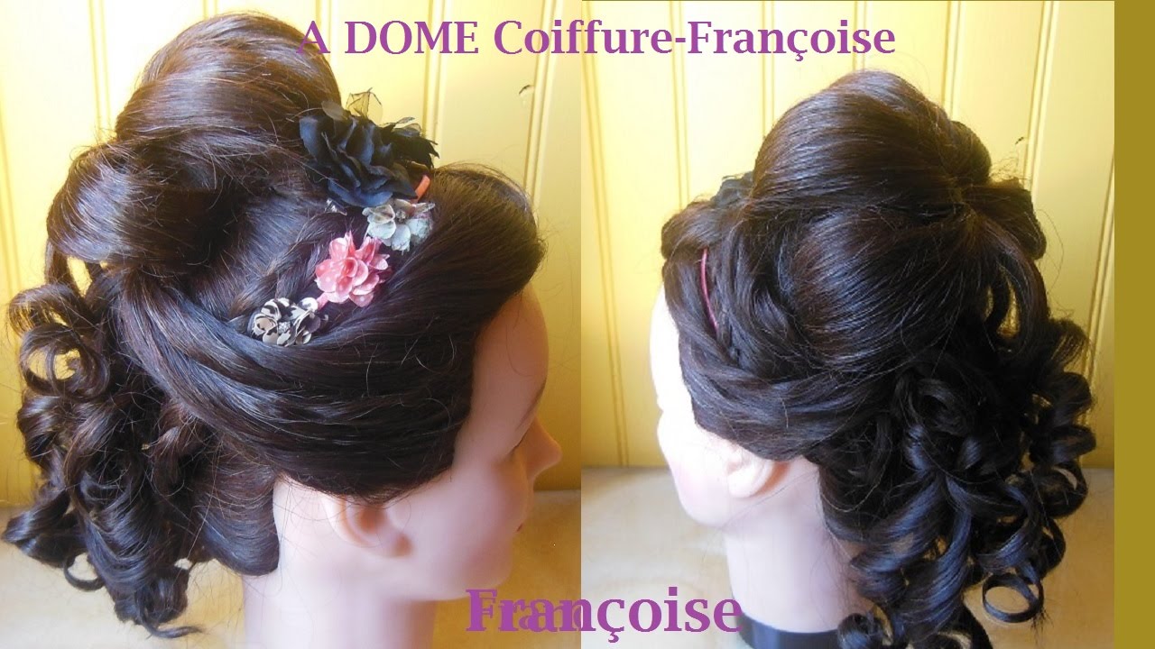 Coiffure boucl&eacute;e, natt&eacute;e - Curly, braided Hairstyle - Peinado/recogido con bucles/rizos, trenzas