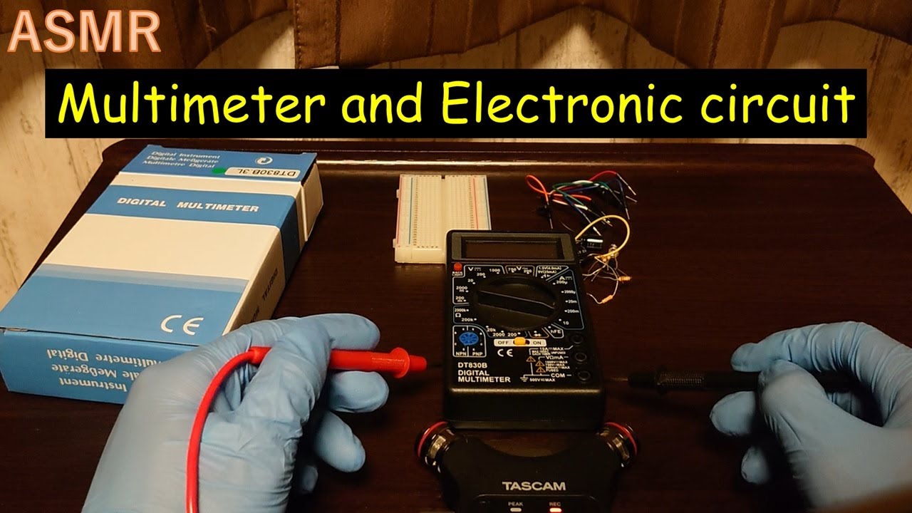 【ASMR】 Multimeter and Electronic circuit for ASMR 電気回路とテスターでASMR