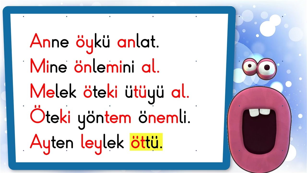 Ö sesi hece kelime cümle etkinlikleri | Ö harfi