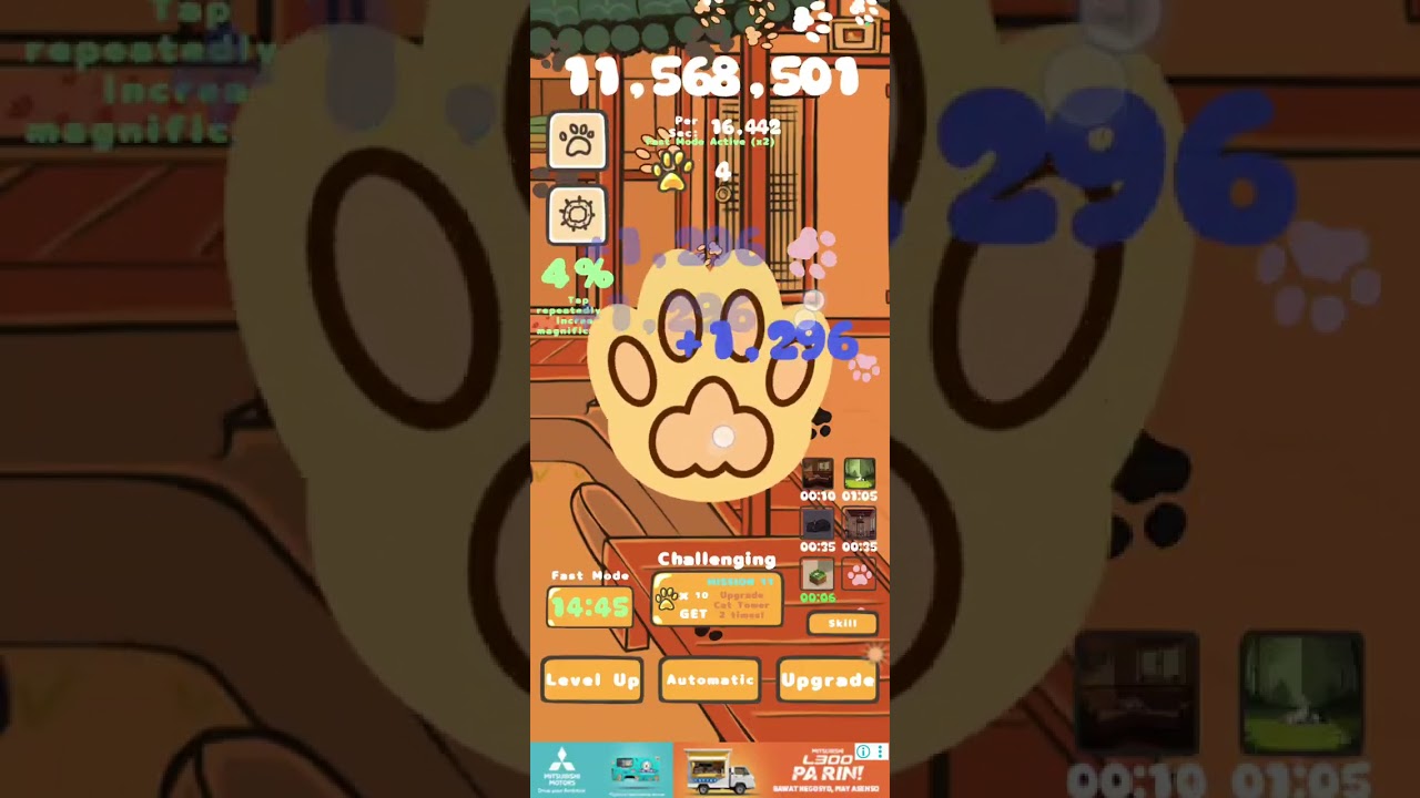 Cat Clicker - Paw Tap Game - Gameplay - ANDROID, IOS 
