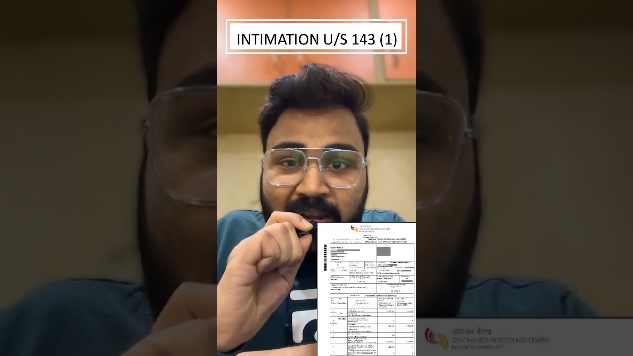 Intimation under section 143 (1) || Should we need to reply?  || Reason to worry!