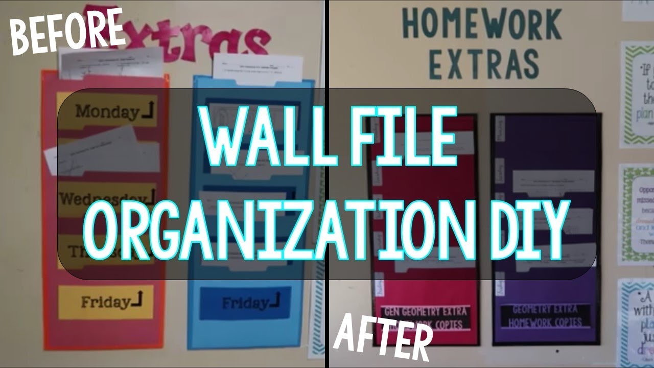 Wall File Folders DIY | Teacher Organization