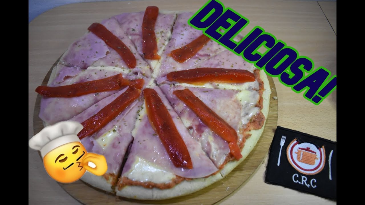 🍕🍕 PIZZA DE JAMÓN Y MORRONES 💕💕 | Cocina de Restaurante en Casa