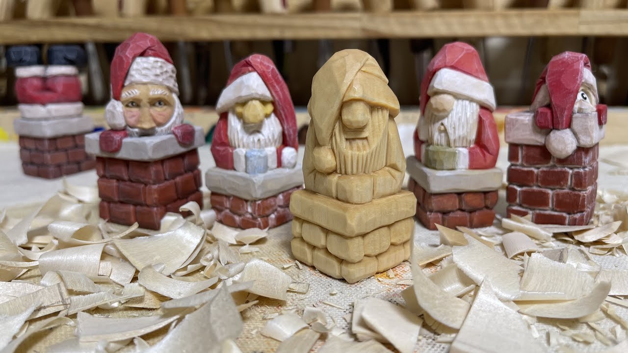 [우드카빙]목각인형 조각하기-싼타클로스 woodcarving-carve a Santa Claus