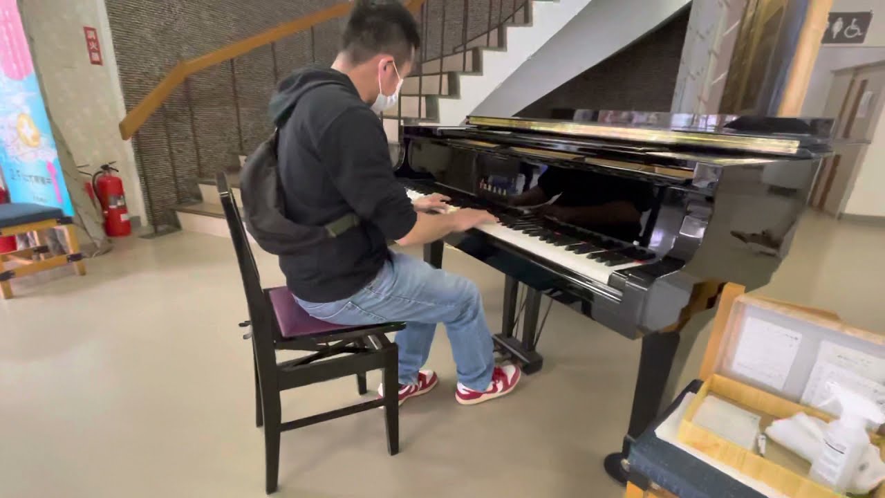 【ストリートピアノ】【渚のアデリーヌ】弾いてみた😊