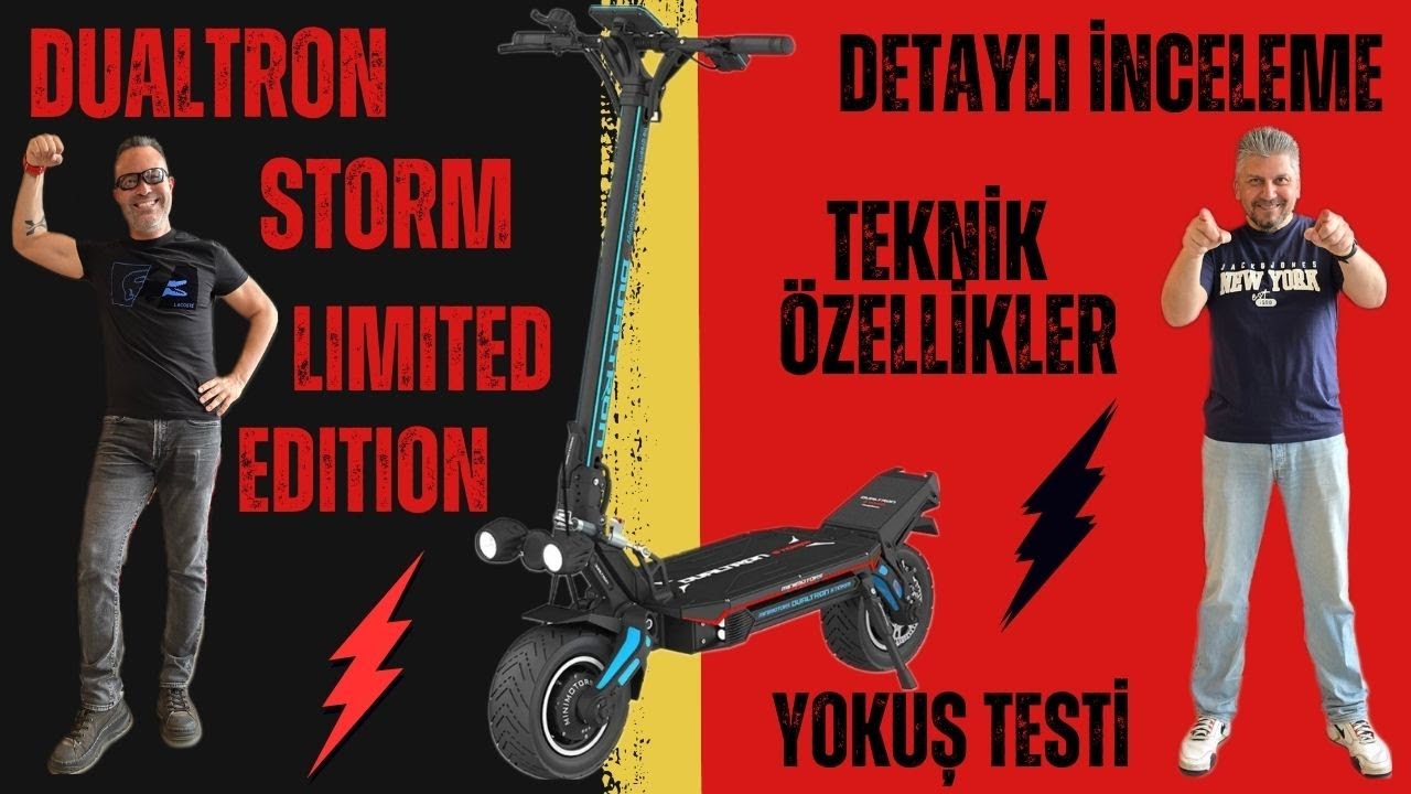 DUALTRON STORM LIMITED EDITION ELEKTRİKLİ SCOOTER DETAYLI İNCELEME TEKNİK ÖZELLİKLER YOKUŞ TESTİ