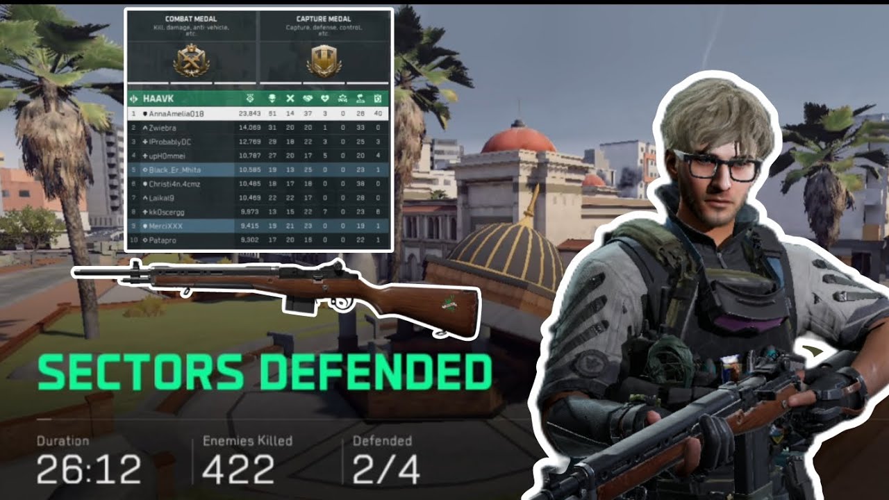 DELTA FORCE AFTERSHOCK MAP 422 KILLS M14 SEMI AUTO RIFLE (STOCK BUILD)