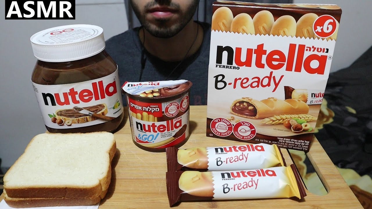 ASMR NUTELLA CHOCOLATE BREAD DESSERT PARTY *CRUNCHY & SOFT EATING SOUNDS* MUKBANG (No Talking)