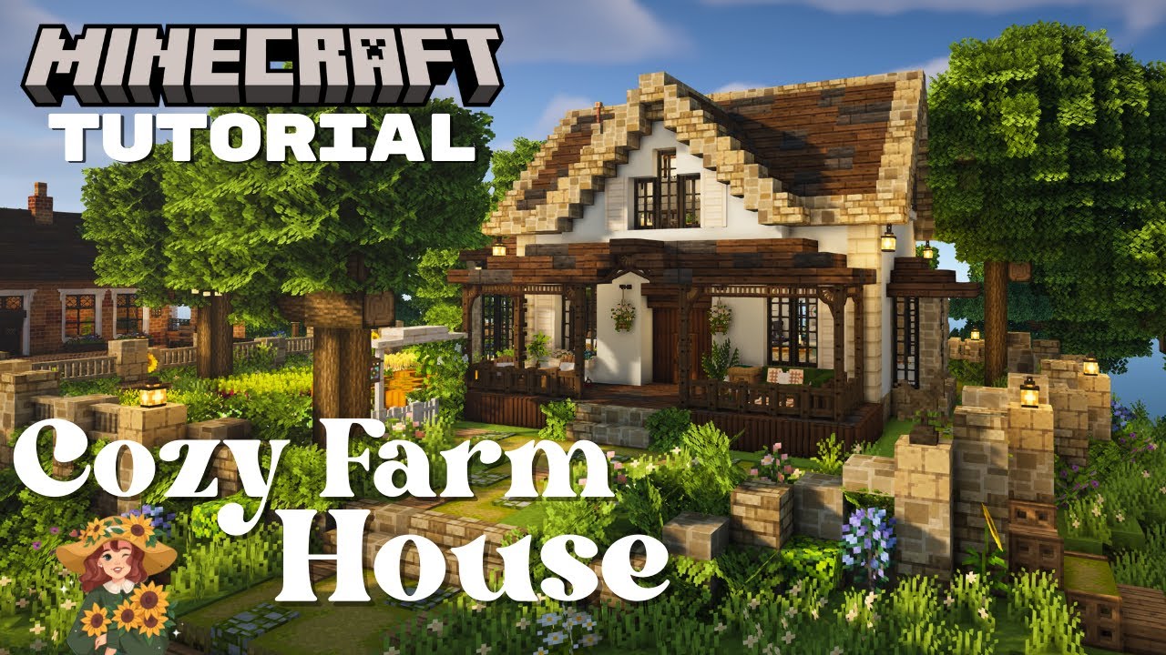 🌻 Cozy Farmhouse 🏡 - Aesthetic Minecraft Tutorial Step-By-Step