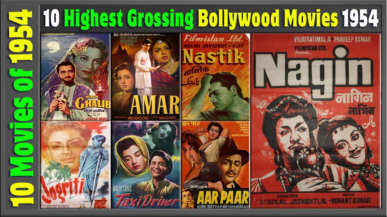 Top 10 Bollywood Movies of 1954 | Hit or Flop | Box Office Collection | Top Indian films | 1950-1960