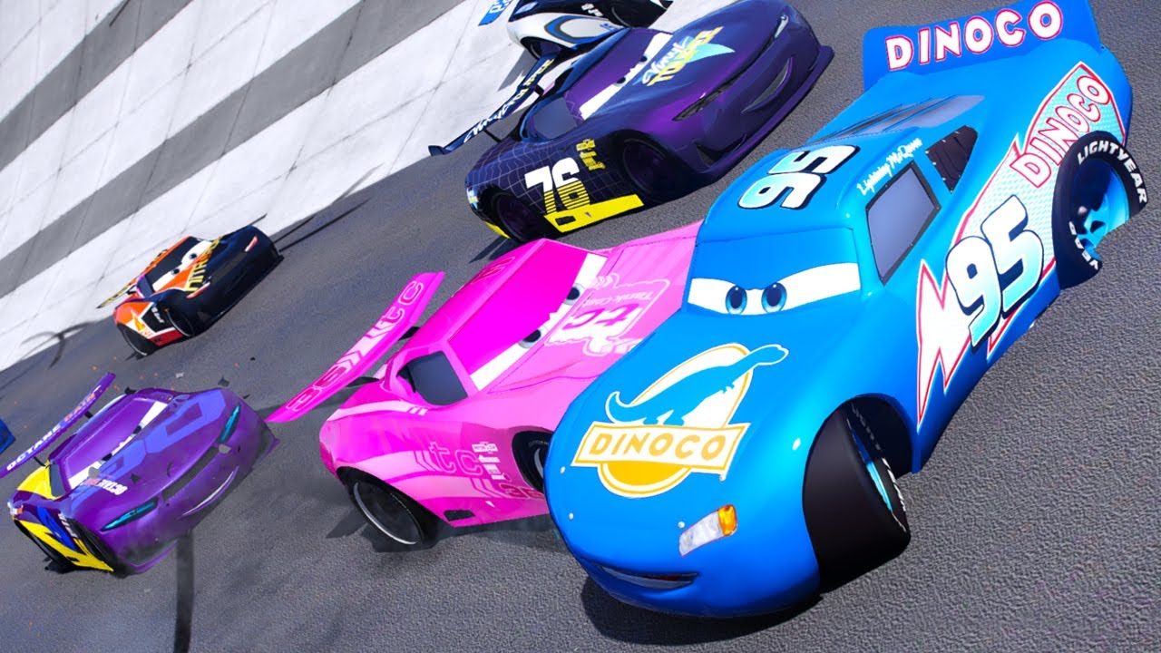 DINOCO LIGHTNING MCQUEEN CITY SLICK CANAL CIRCUIT 19 NEXT GEN CARS 3 RACE