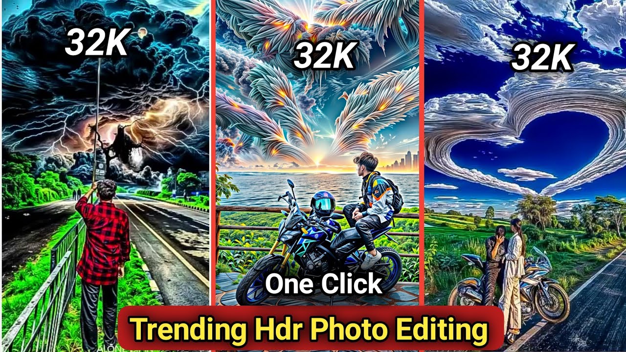Trending 32k quality photo editing || sky change 16k quality photo editing || viral hdr photo edit