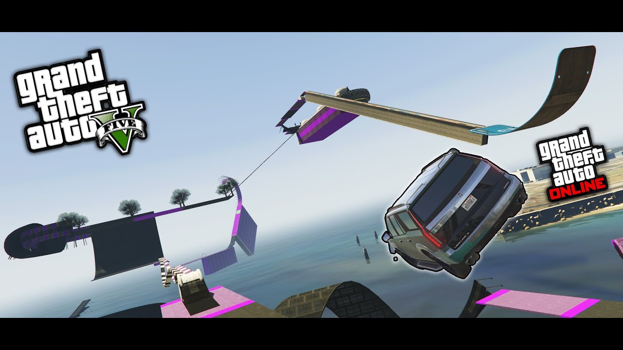 I called an UBER Black to Complete this GTA 5 Stunt Parkour Challenge #gta