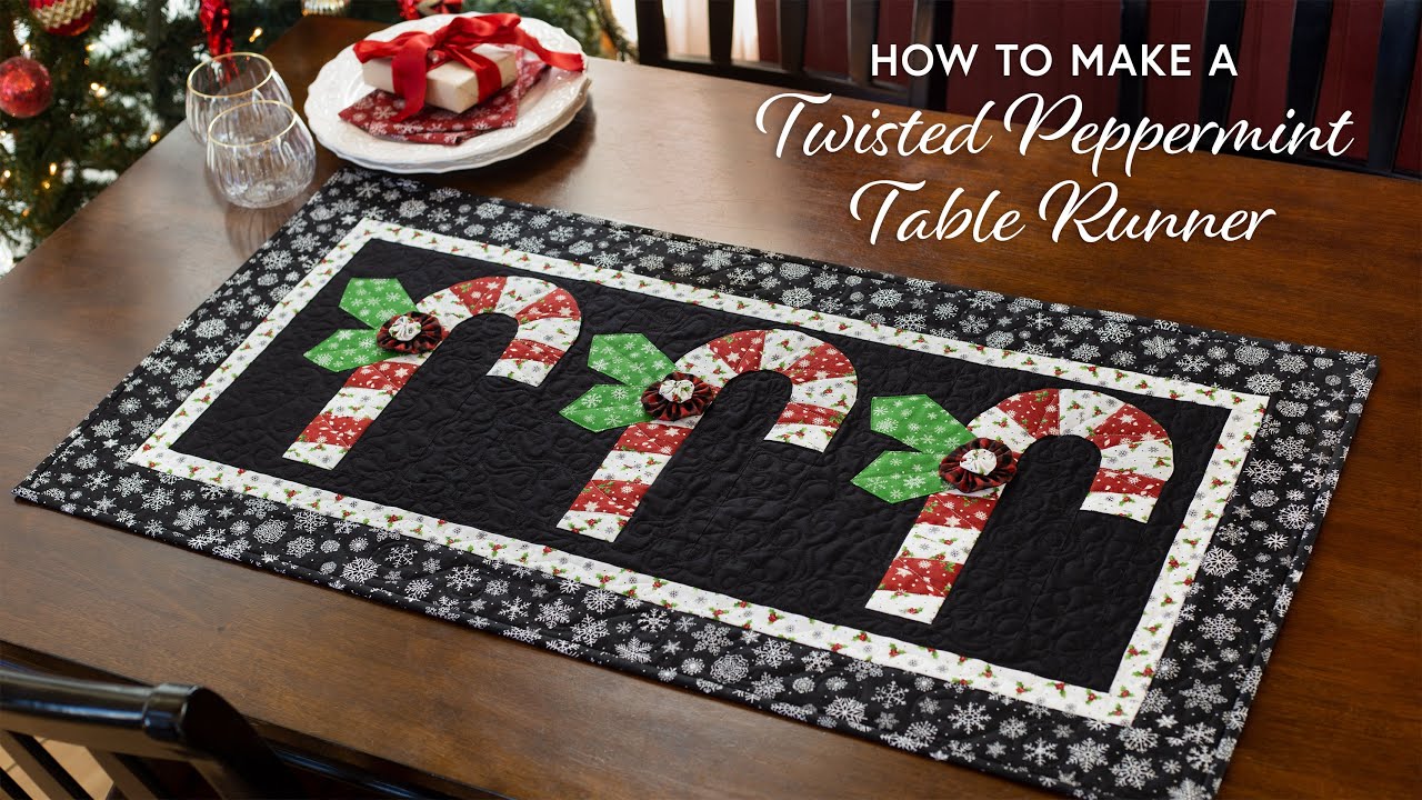How to Make a Twisted Peppermint Table Runner | a Shabby Fabrics Tutorial