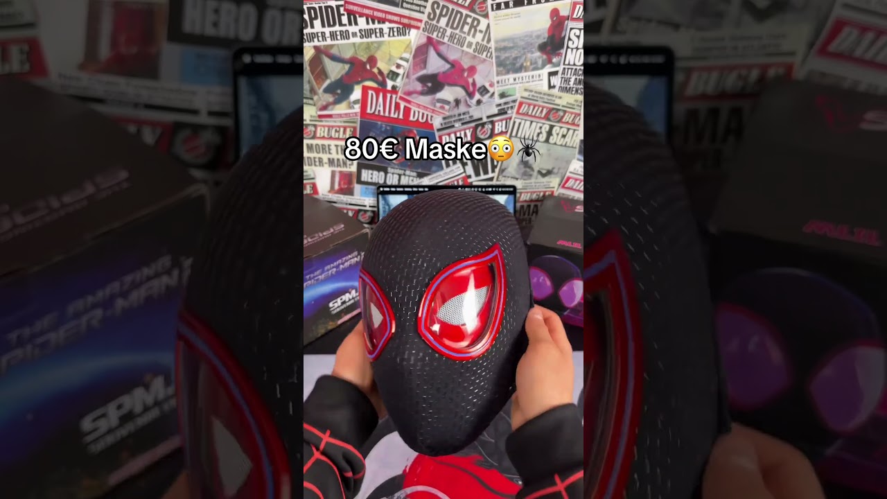 Meine neue Spiderman Maske ist so krass🤩🕷️#spiderman #milesmorales #maske #gwen #peterparker #fyp